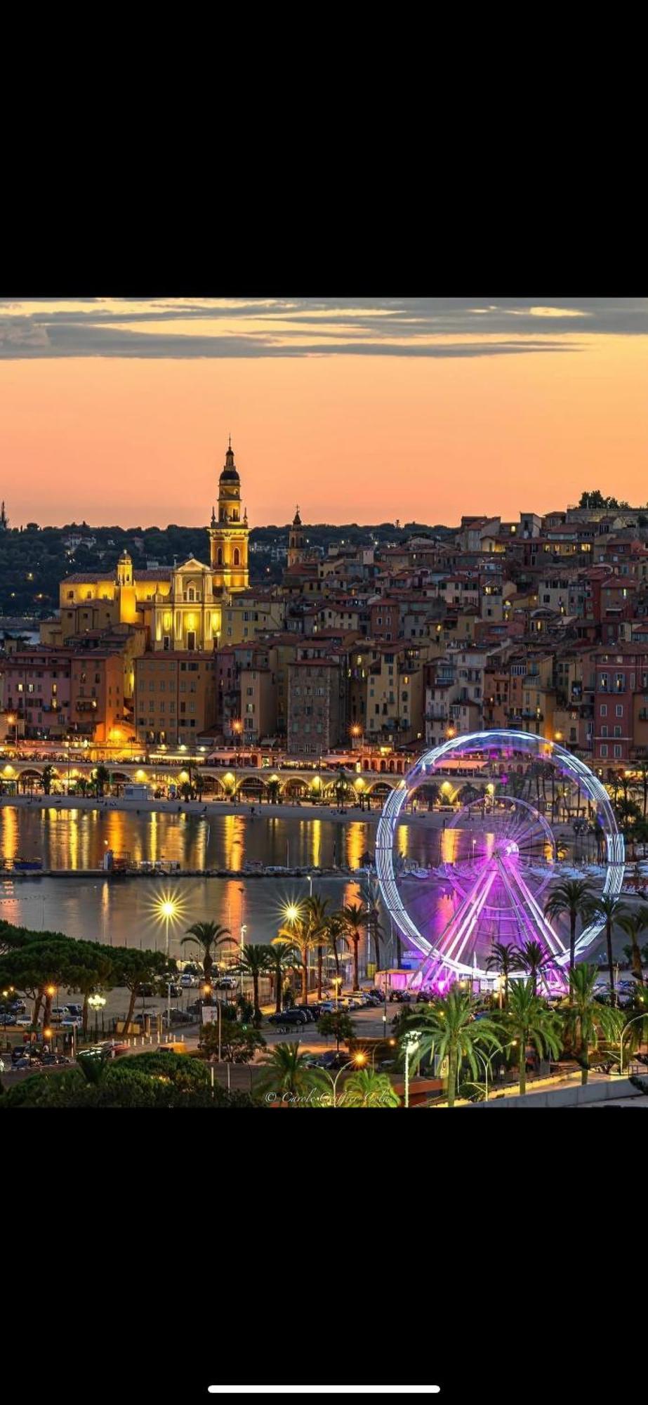 Menton Centre Vue Imprenable Sur Mer Et Jardin Bioves Exterior foto